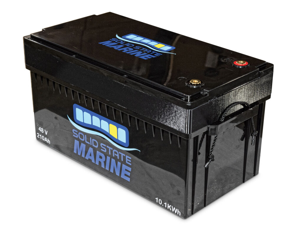 Solid State Marine battery for a boat