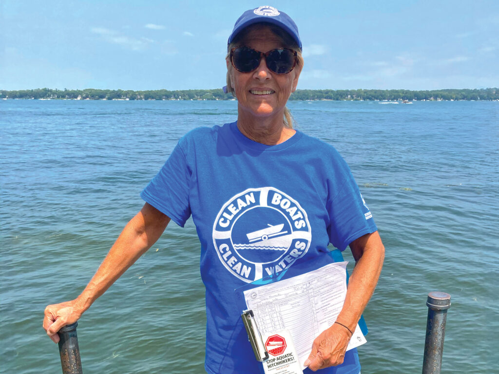 Tracy Nowacki on the dock