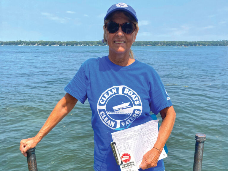 Tracy Nowacki on the dock