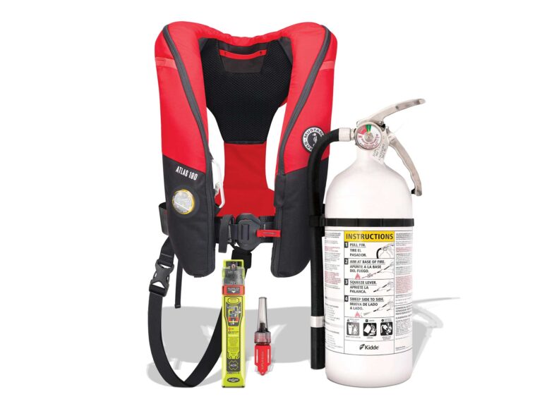 Boating safety gear for inspection