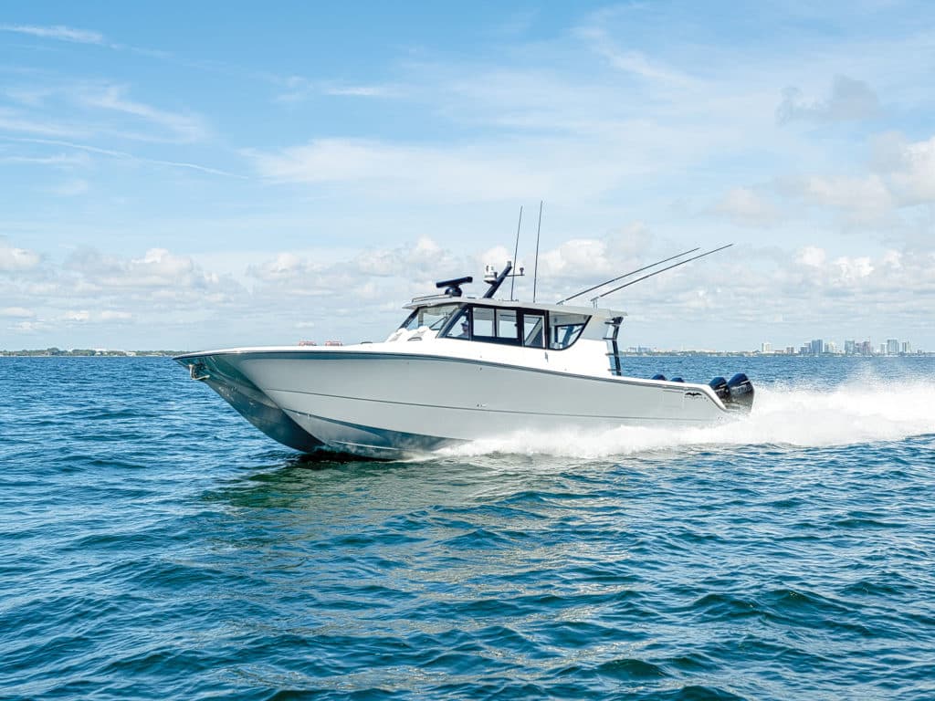 Invincible 46 Pilothouse running